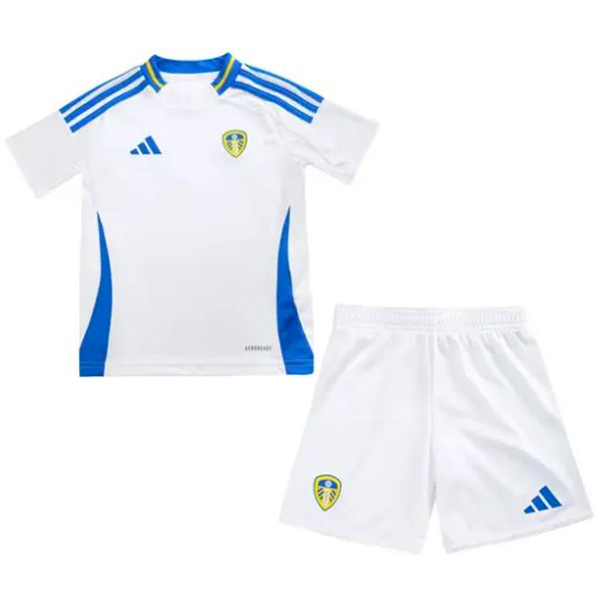 Leeds United maillot domicile enfant kit de football pour bébé enfants premier mini maillot de football uniformes pour jeunes 2024-2025