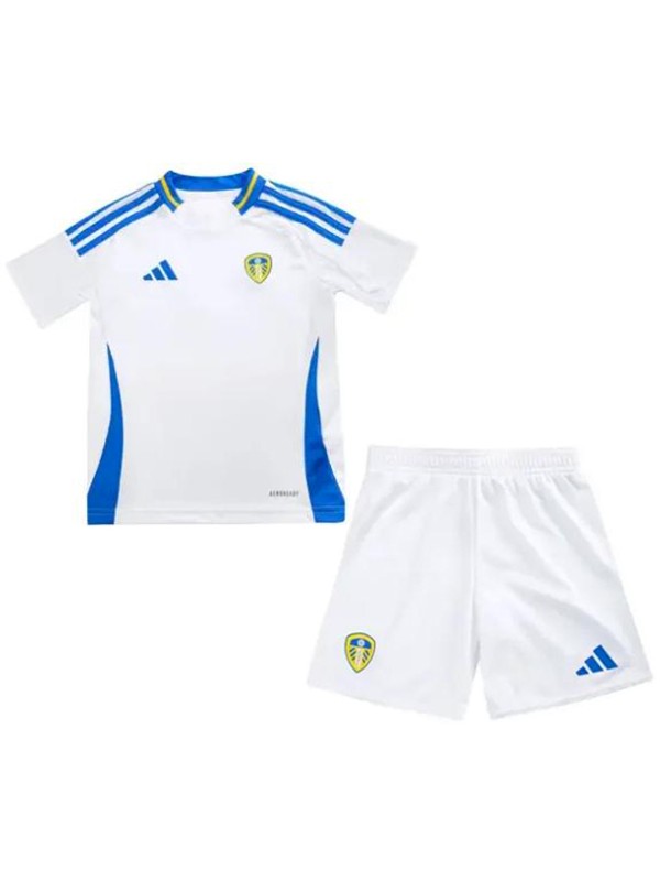 Leeds United maillot domicile enfant kit de football pour bébé enfants premier mini maillot de football uniformes pour jeunes 2024-2025