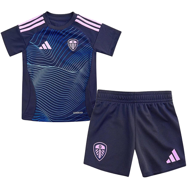 Leeds United troisième maillot de football pour enfants kit enfants 3ème mini maillot de football uniformes pour jeunes 2024-2025