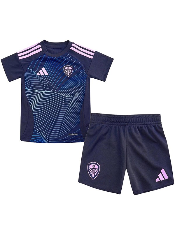 Leeds United troisième maillot de football pour enfants kit enfants 3ème mini maillot de football uniformes pour jeunes 2024-2025