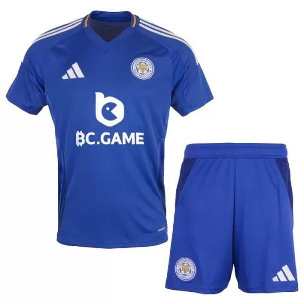 Leicester city maillot de football pour enfants à domicile kit de football pour enfants premier mini-chemise de football uniformes pour jeunes 2024-2025