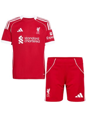 Liverpool maillot de football domicile pour enfants kit de football pour enfants premier mini-maillot de football uniformes pour jeunes 2025-2026