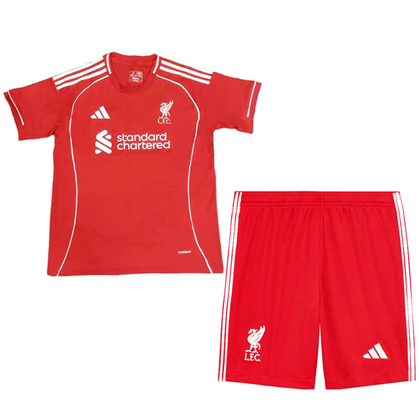 Liverpool maillot de football domicile pour enfants kit de football pour enfants premier mini-maillot de football uniformes pour jeunes 2025-2026