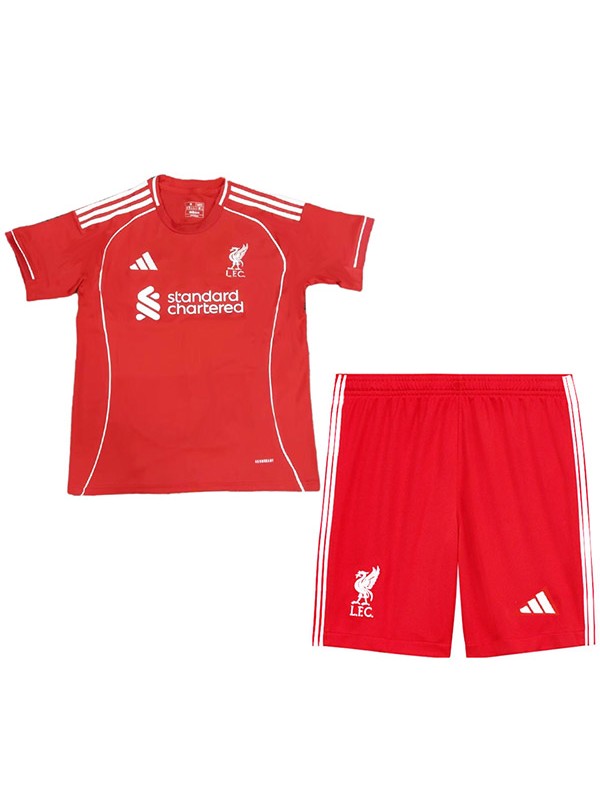 Liverpool maillot de football domicile pour enfants kit de football pour enfants premier mini-maillot de football uniformes pour jeunes 2025-2026
