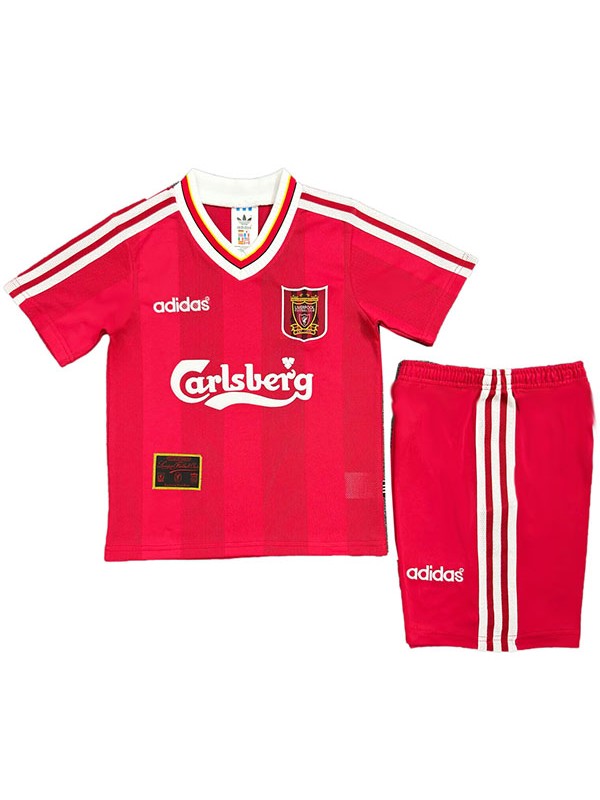 Liverpool maillot de football rétro pour enfants tenue de football vintage mini-maillot uniformes pour jeunes 1995-1996