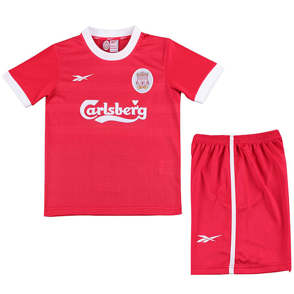 Liverpool maillot rétro pour enfants à domicile kit de football vintage pour enfants premier mini maillot de football uniformes pour jeunes 1997-1998
