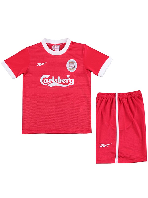 Liverpool maillot rétro pour enfants à domicile kit de football vintage pour enfants premier mini maillot de football uniformes pour jeunes 1997-1998