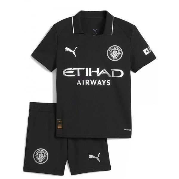 Manchester city maillot de football extérieur rouge pour enfants mini-maillot de football pour enfants uniformes pour jeunes 2025-2026