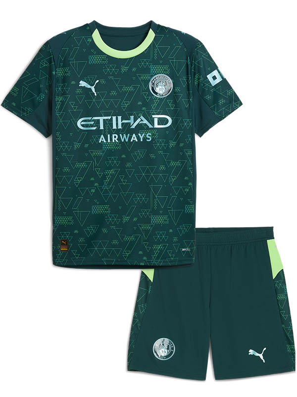 Manchester city quatrième tenue football pour enfants maillots mini pour jeunes uniformes 2025-2026