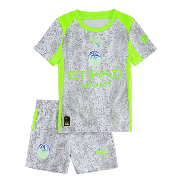 Manchester city troisième maillot de football pour enfants kit enfants 3ème mini maillot de football uniformes pour jeunes 2025-2026