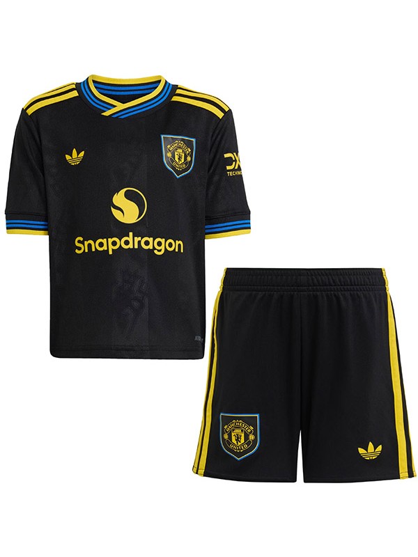 Manchester united maillot de football pour enfants troisième maillot de football pour enfants uniformes pour jeunes 2025-2026