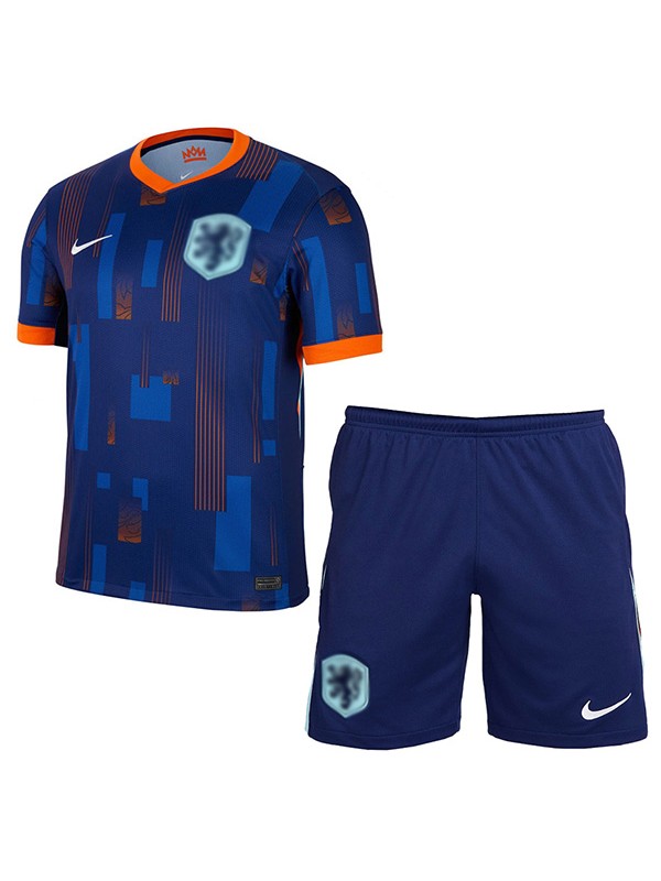 Nethlands maillot enfant extérieur kit de football pour enfants deuxième maillot de football mini uniformes pour jeunes coupe Euro 2024