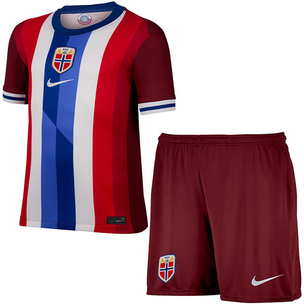 Norway maillot de football pour enfants kit de football premier maillot de football pour enfants mini uniformes pour jeunes coupe d'euro 2024