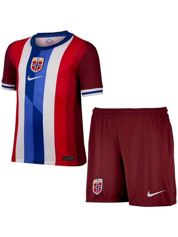 Norway maillot de football pour enfants kit de football premier maillot de football pour enfants mini uniformes pour jeunes coupe d'euro 2024