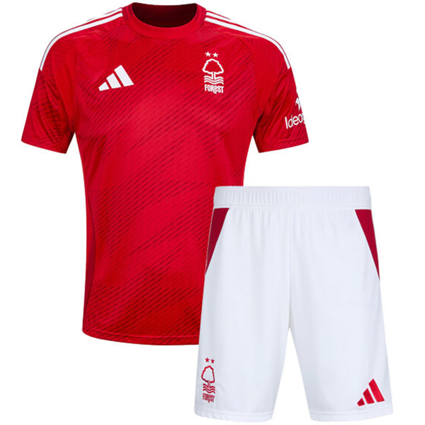 Nottingham forest maillot de football pour enfants à domicile kit de football pour enfants premier mini-chemise de football uniformes pour jeunes 2024-2025