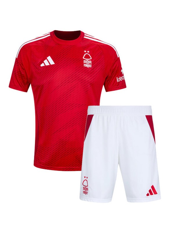 Nottingham forest maillot de football pour enfants à domicile kit de football pour enfants premier mini-chemise de football uniformes pour jeunes 2024-2025