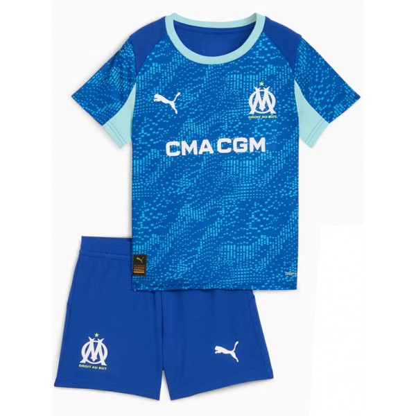 Olympique de Marseille maillot de football troisième génération pour enfants mini-maillot de football 3e génération uniformes pour jeunes 2025-2026