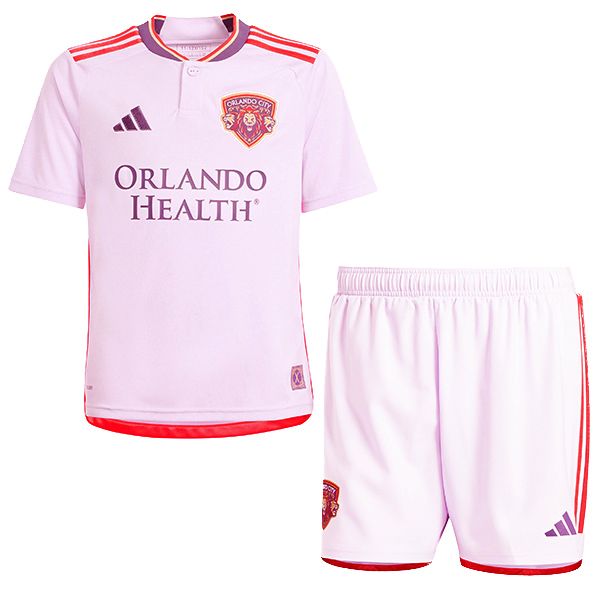 Orlando City maillot de football pour enfants kit de football pour enfants deuxième maillot de football mini uniformes pour jeunes 2024-2025