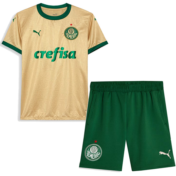 Palmeiras troisième maillot de football pour enfants kit enfants 3ème mini maillot de football uniformes pour jeunes 2024-2025