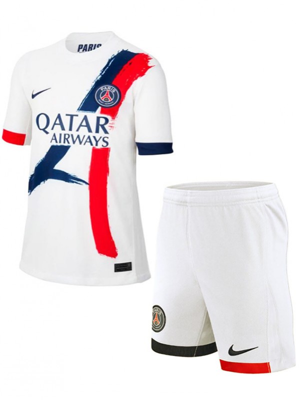 Paris saint germain maillot de football pour enfants à l'extérieur maillot de football pour bébé deuxième mini-chemise de football pour enfants uniformes pour jeunes 2024-2025