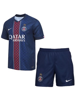 Paris saint-germain maillot domicile enfant champions d'Europe kit de football enfants premier mini maillot de football uniformes jeunesse 2025-2026