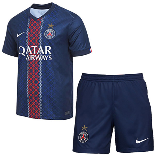 Paris saint-germain maillot domicile enfant champions d'Europe kit de football enfants premier mini maillot de football uniformes jeunesse 2025-2026