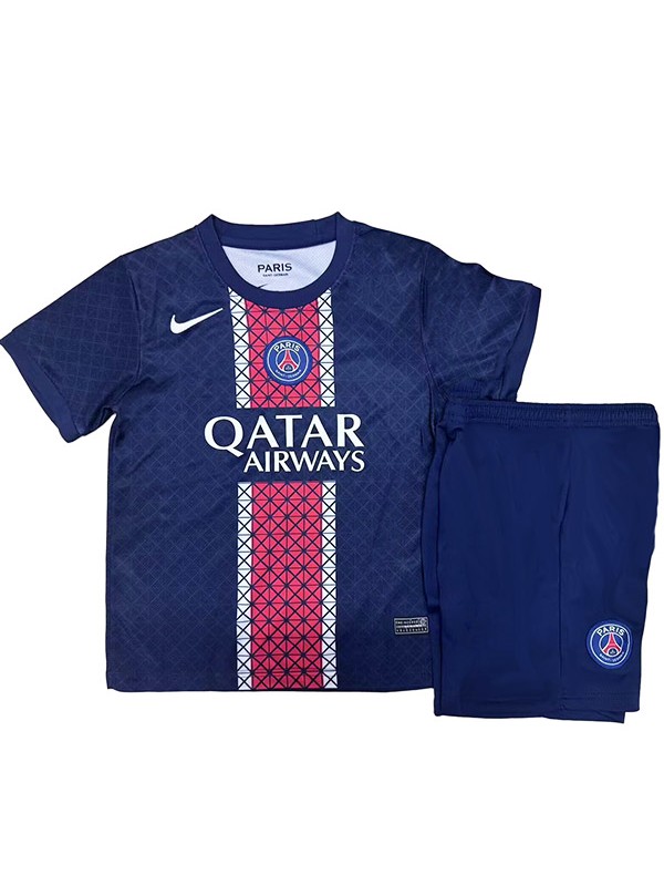 Paris saint-germain maillot de football domicile pour enfants kit de football pour enfants premier mini-maillot de football uniformes pour jeunes 2025-2026