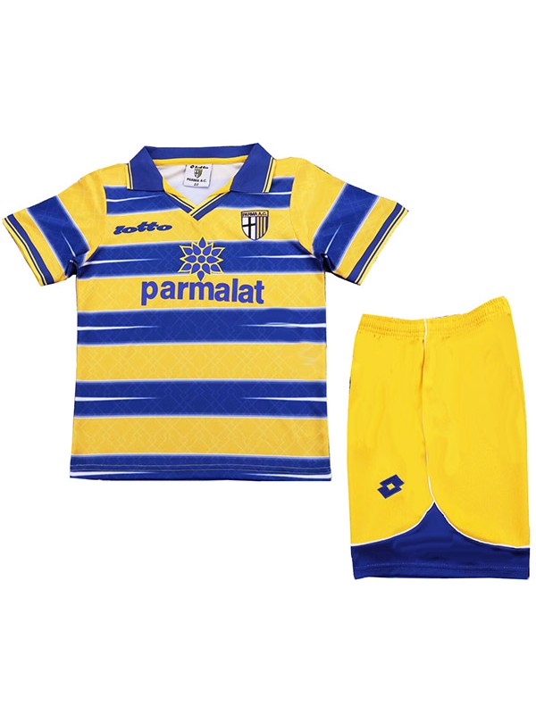 Parma Calcio 1913 maillot de football rétro pour enfants maillot de football vintage pour nourrissons premier mini-maillot de football pour enfants, uniformes pour jeunes 1998-1999