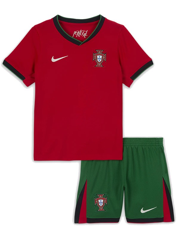 Portugal maillot enfant domicile kit de football enfants premier mini-chemise de football uniformes pour jeunes 2024-2025