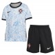 Portugal maillot de football pour enfants à l'extérieur kit de football pour enfants deuxième mini-chemise de football uniformes pour jeunes 2024-2025