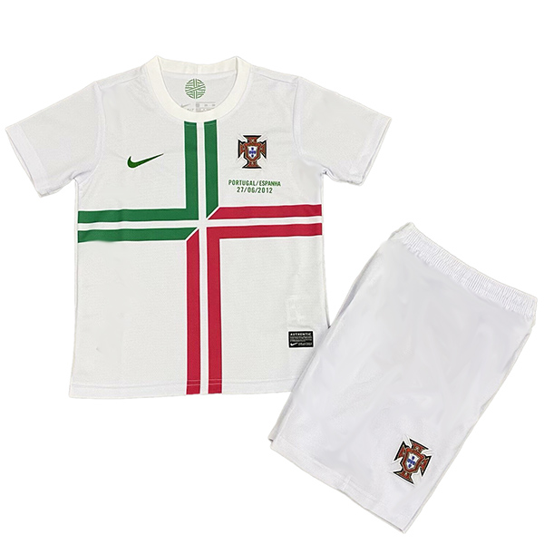 Portugal extérieur enfants maillot rétro football kit vintage enfants deuxième football mini-chemise uniformes de jeunes 2012