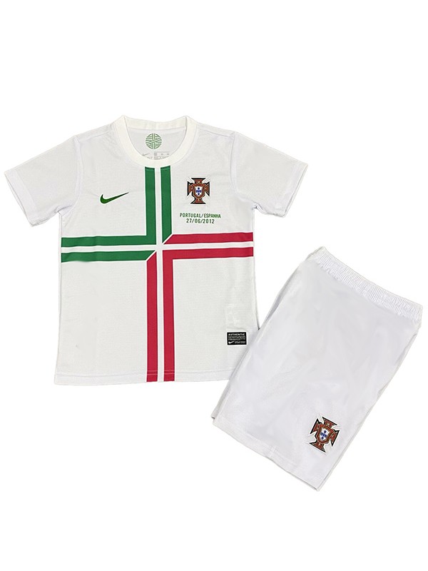 Portugal extérieur enfants maillot rétro football kit vintage enfants deuxième football mini-chemise uniformes de jeunes 2012