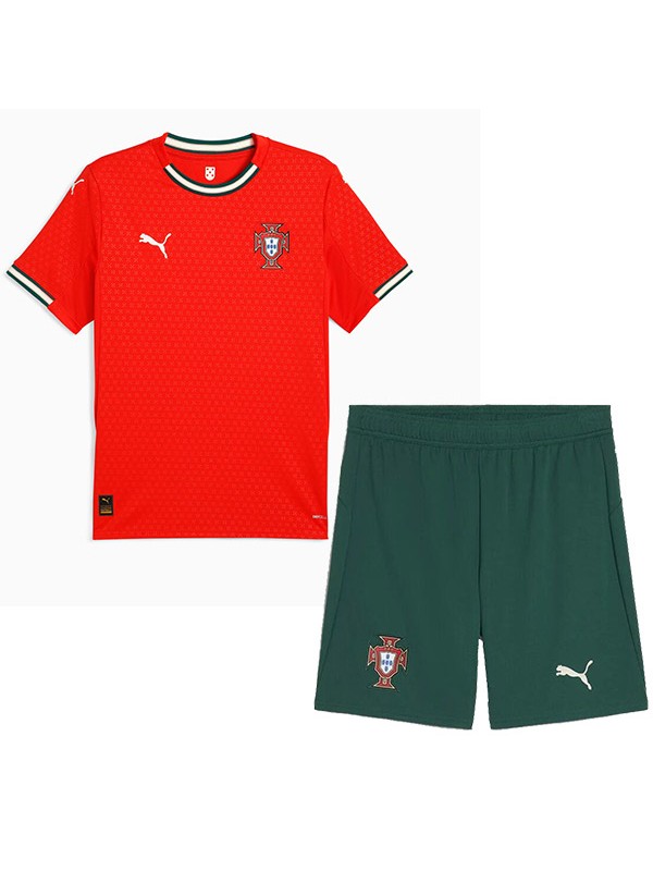 Portugal maillot de football pour enfants à domicile kit de football pour enfants premier mini-chemise de football uniformes pour jeunes 2025-2026