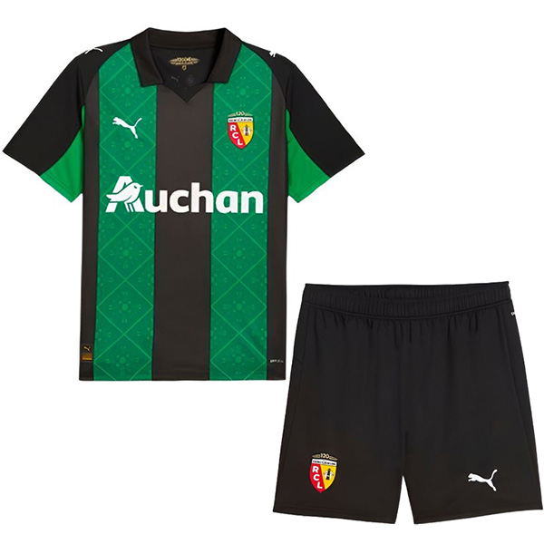RC Lens maillot de football pour enfants à l'extérieur maillot de football pour bébé deuxième mini-chemise de football pour enfants uniformes pour jeunes 2025-2026