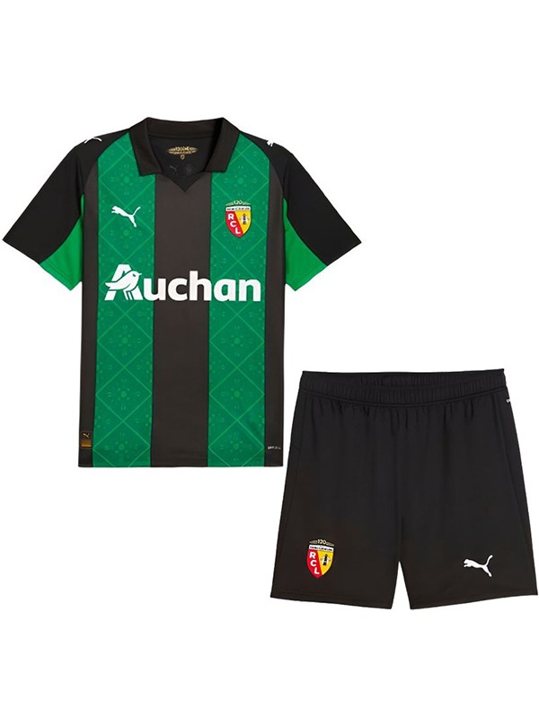 RC Lens maillot de football pour enfants à l'extérieur maillot de football pour bébé deuxième mini-chemise de football pour enfants uniformes pour jeunes 2025-2026