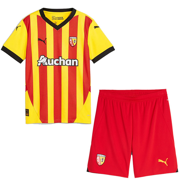 RC Lens maillot de football pour enfants à domicile maillot de football pour bébé premier mini-chemise de football pour enfants uniformes pour jeunes 2024-2025