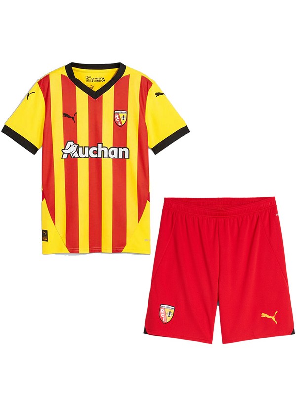 RC Lens maillot de football pour enfants à domicile maillot de football pour bébé premier mini-chemise de football pour enfants uniformes pour jeunes 2024-2025