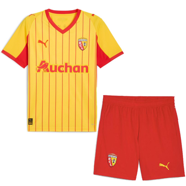 RC Lens maillot de football pour enfants à domicile maillot de football pour bébé premier mini-chemise de football pour enfants uniformes pour jeunes 2025-2026