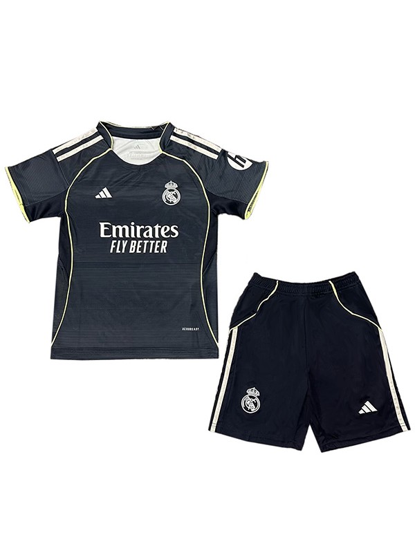 Real madrid maillot de football extérieur pour enfants deuxième maillot de football uniformes pour jeunes 2025-2026