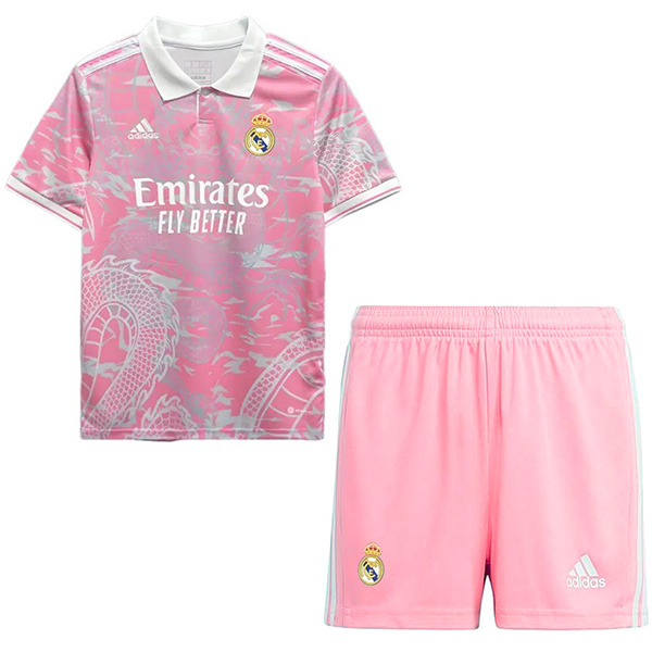 Real madrid maillot de football spécial pour enfants kit de football mini-chemise de football dragon pour enfants uniformes pour jeunes 2024-2025