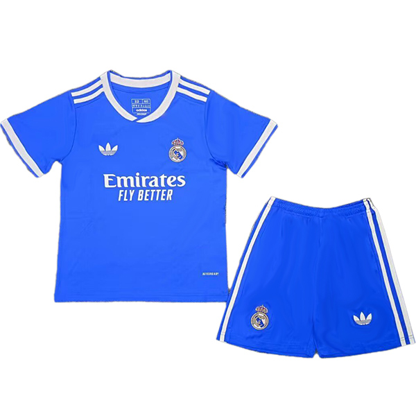 Real madrid maillot de football pour enfants troisième maillot de football pour enfants uniformes pour jeunes 2025-2026