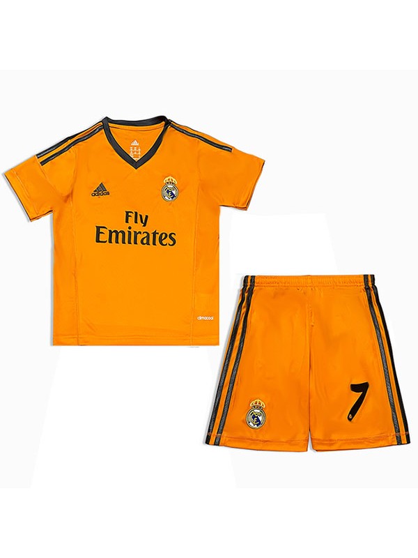 Real madrid troisième maillot rétro pour enfants kit de football enfants vintage 3ème mini maillot de football uniformes pour jeunes 2013-2014