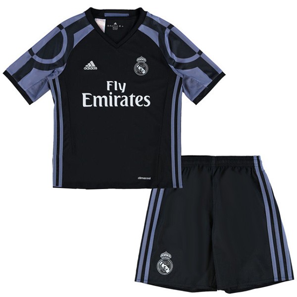 Real madrid troisième maillot rétro pour enfants kit de football enfants vintage 3ème mini maillot de football uniformes pour jeunes 2016-2017