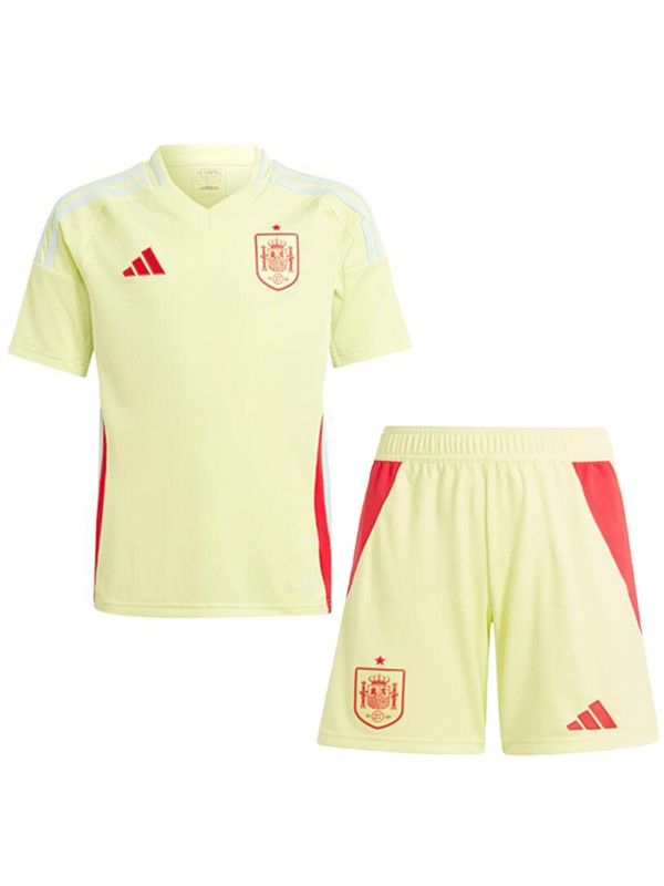 Spain maillot enfant extérieur kit de football pour enfants deuxième maillot de football mini uniformes pour jeunes coupe Euro 2024