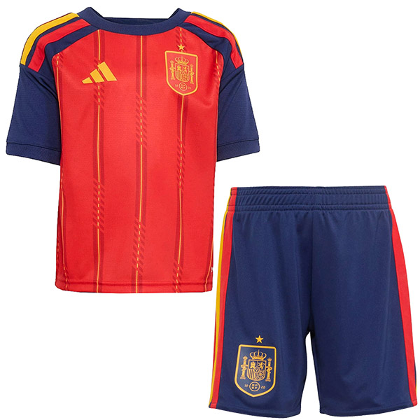 Spain maillot domicile enfant mini uniformes jeunes coupe monde 2026