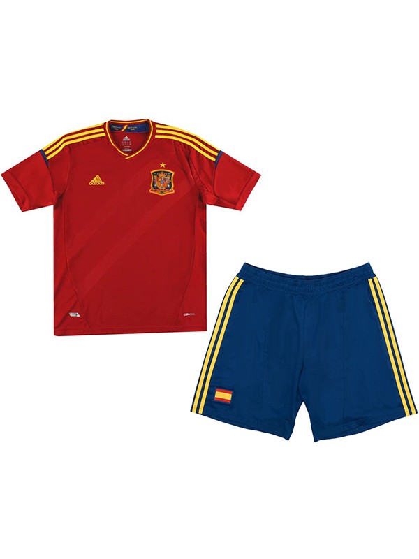 Spain maillot rétro de football pour enfants kit vintage premier mini maillot de football pour enfants uniformes pour jeunes 2011-2012