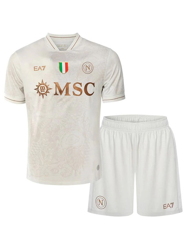 SSC napoli maillot extérieur enfant deuxième tenue mini-maillot uniformes jeunes 2025-2026