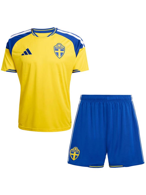Sweden maillot domicile enfant mini tenues jeunes coupe monde 2026