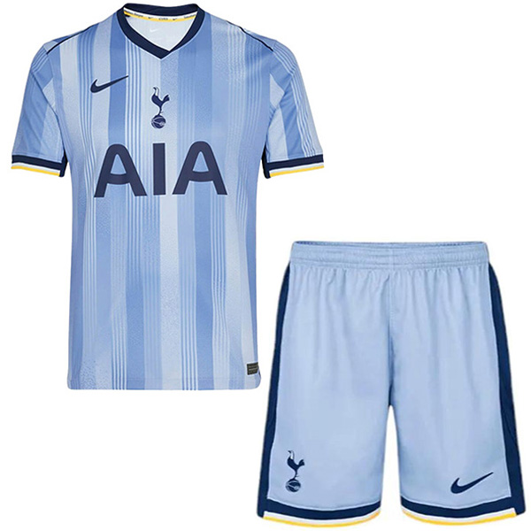 Tottenham hotspur maillot de football pour enfants à l'extérieur maillot de football pour bébé deuxième mini-chemise de football pour enfants uniformes pour jeunes 2024-2025