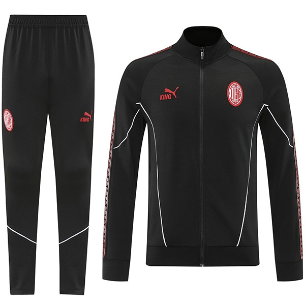 AC milan veste de survêtement noire tenue d'entraînement homme 2025-2026